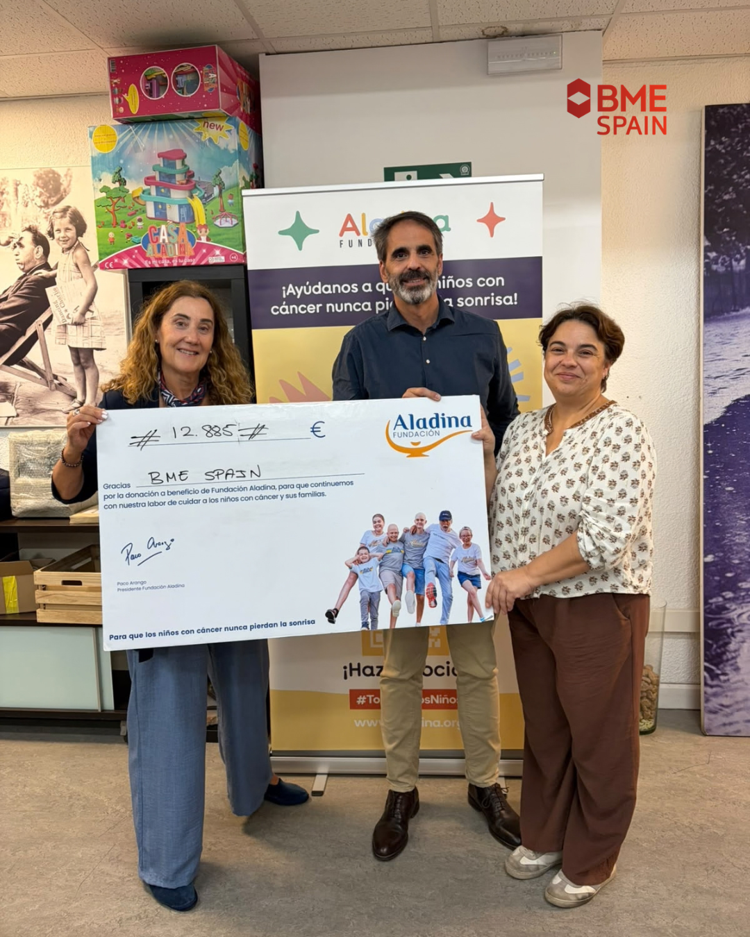 BME Spain recauda 12.885 € para la Fundación Aladina